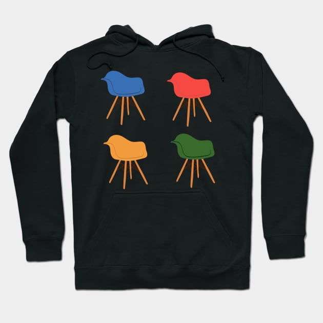 Mid Century Chairs Hoodie by Brunch Club